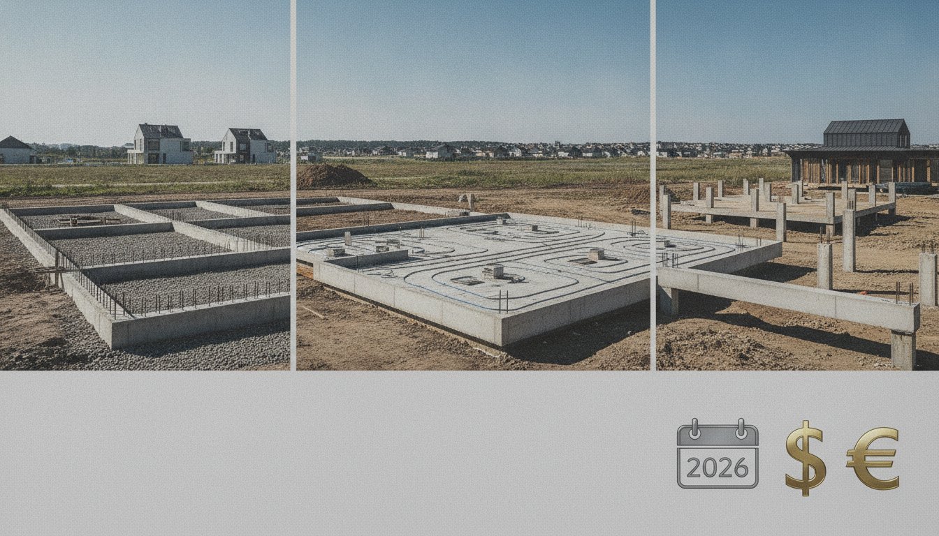 Fundamenty domu — rodzaje i koszty w 2026