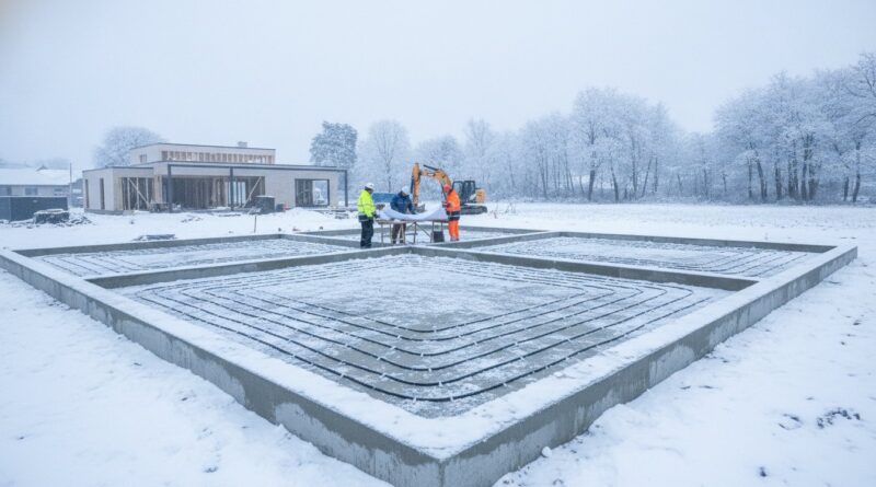 Płyta fundamentowa grzewcza zimą – porady eksperta
